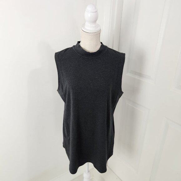 Eileen Fisher Top Womens L Gray Jersey Knit Minimalist Neutral Sleeveless - Picture 10 of 10